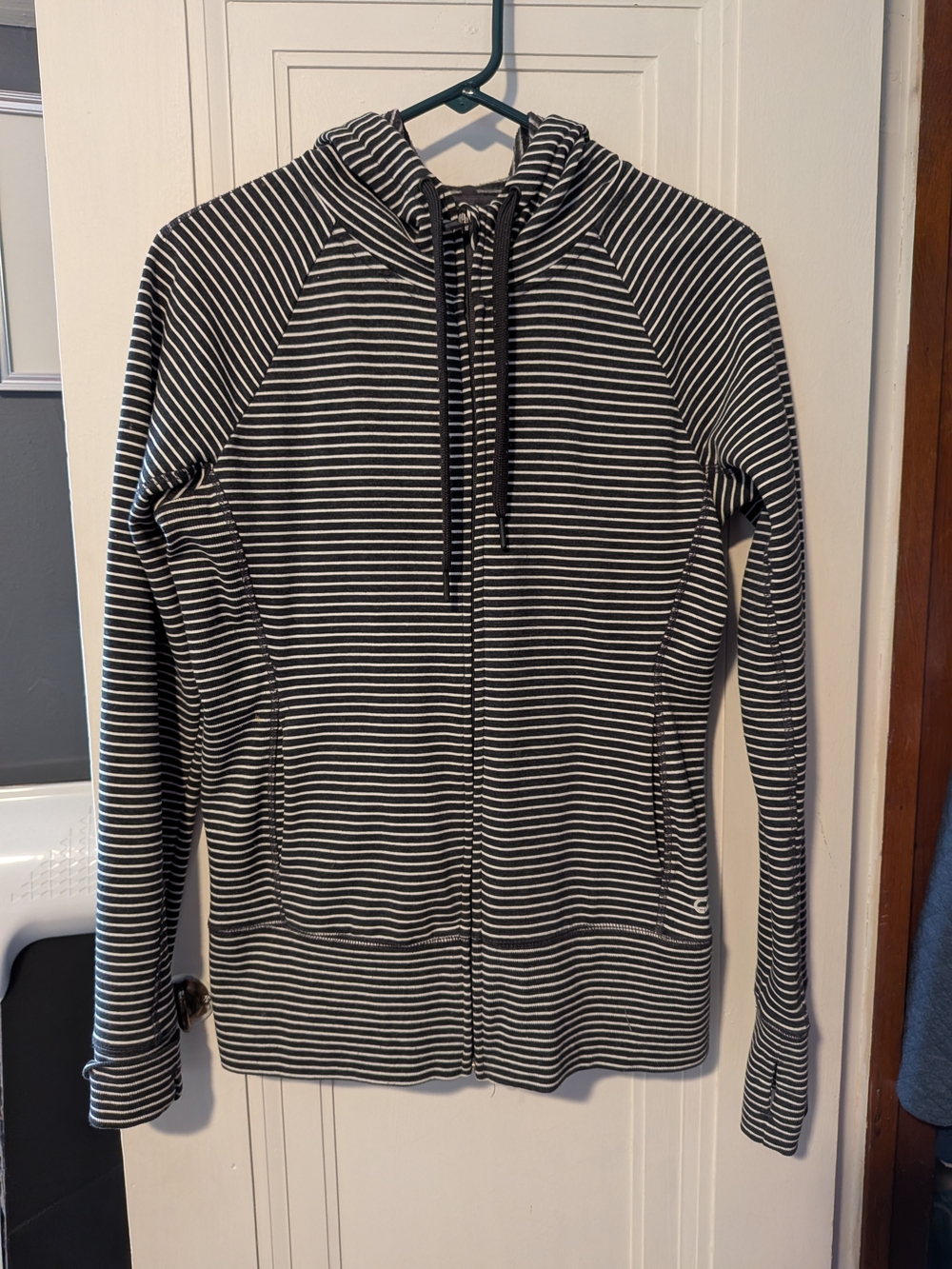 GapFit Grey Striped Running Hoodie